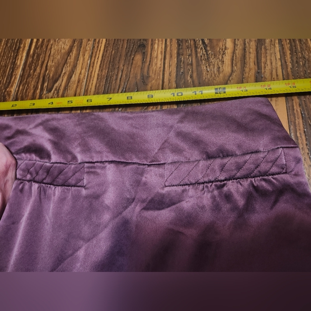 ayc By Joshua Faulk 100% Silk Purple Tiered Skirt Sz 6 EUC - Picture 13 of 13